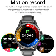 R6 1.32 inch Round Screen 2 in 1 Bluetooth Earphone Smart Watch, Support Bluetooth Call / Wellness Tracking(Silver Steel Strap)