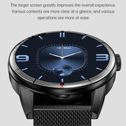 R6 1.32 inch Round Screen 2 in 1 Bluetooth Earphone Smart Watch, Support Bluetooth Call / Wellness Tracking(Silver Steel Strap)