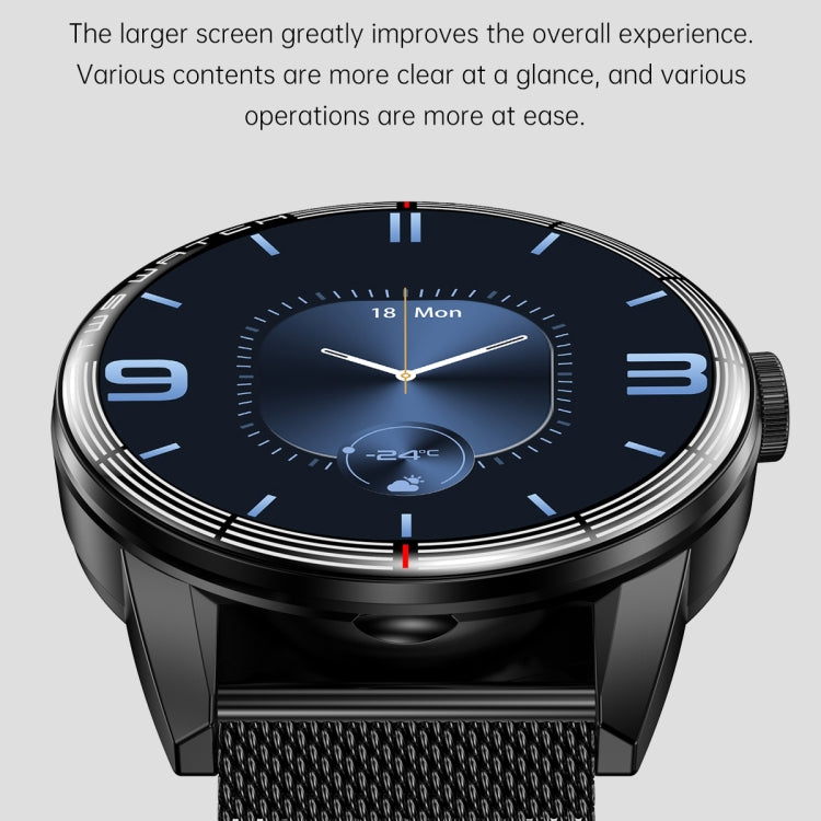 R6 1.32 inch Round Screen 2 in 1 Bluetooth Earphone Smart Watch, Support Bluetooth Call / Wellness Tracking(Silver Steel Strap)