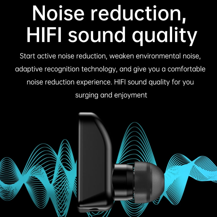 R6 1.32 inch Round Screen 2 in 1 Bluetooth Earphone Smart Watch, Support Bluetooth Call / Health Monitoring(Silver Silicone Strap) -  by PMC TechLife | Online Shopping South Africa | PMC TechLife