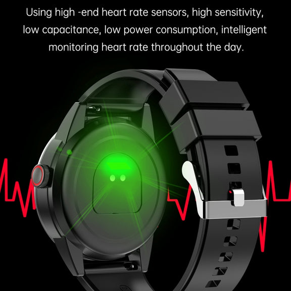R6 1.32 inch Round Screen 2 in 1 Bluetooth Earphone Smart Watch, Support Bluetooth Call / Wellness Tracking(Silver Steel Strap)