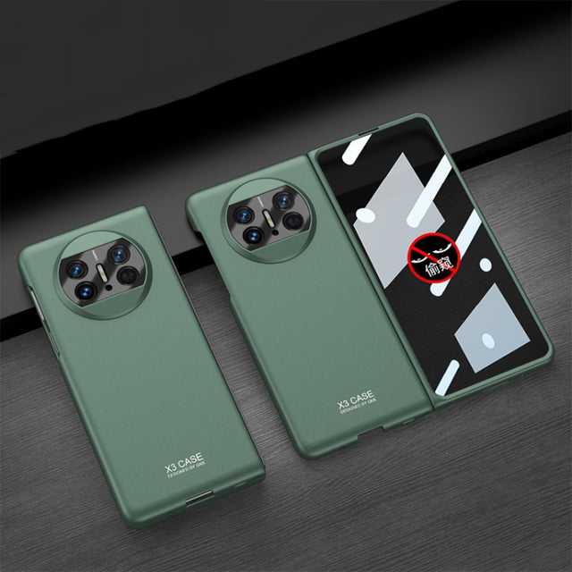 For Huawei Mate X3 GKK Peep-proof Integrated Ultra-thin Full Coverage Phone Flip Case(Green)