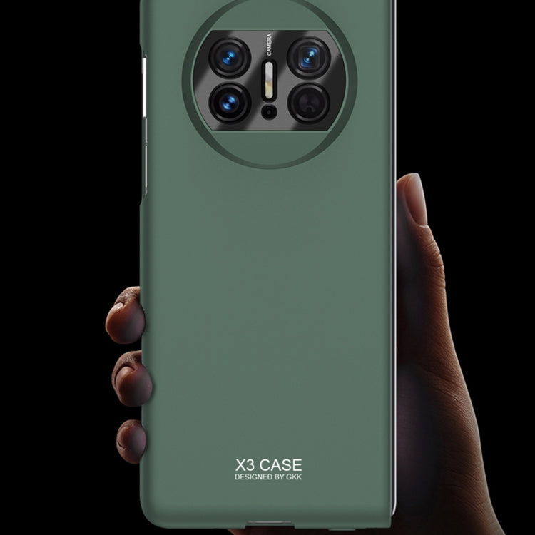 For Huawei Mate X3 GKK Peep-proof Integrated Ultra-thin Full Coverage Phone Flip Case(Green)