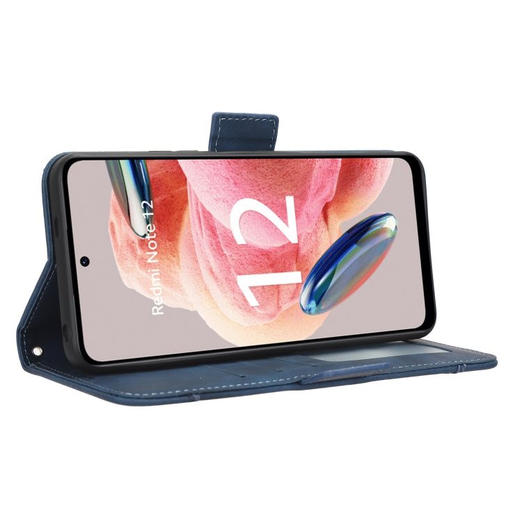 For Xiaomi Redmi Note 12 4G Global Skin Feel Calf Texture Card Slots Leather Phone Case(Blue) - free shipping - PMC TechLife - Order now!