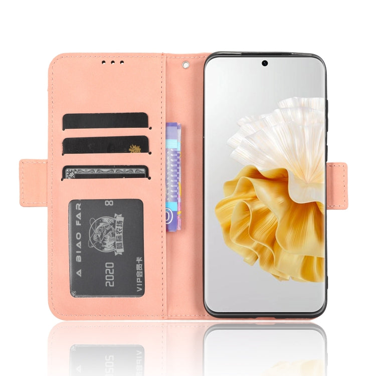 For Huawei P60 / P60 Pro Skin Feel Calf Texture Card Slots Leather Phone Case(Pink) - free shipping - PMC TechLife - Order now!