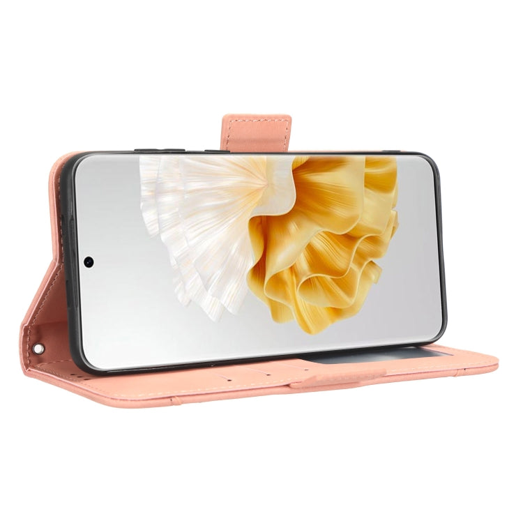 For Huawei P60 / P60 Pro Skin Feel Calf Texture Card Slots Leather Phone Case(Pink) - free shipping - PMC TechLife - Order now!