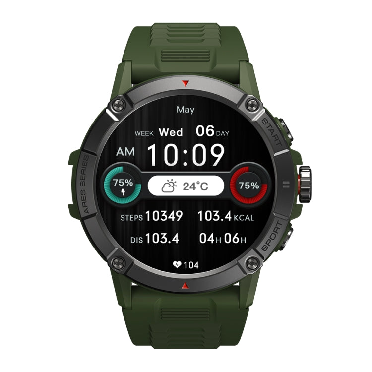 Zeblaze Ares 3 1.52 inch IPS Screen Smart Watch Supports Wellness Tracking / Voice Calls(Wild Green)