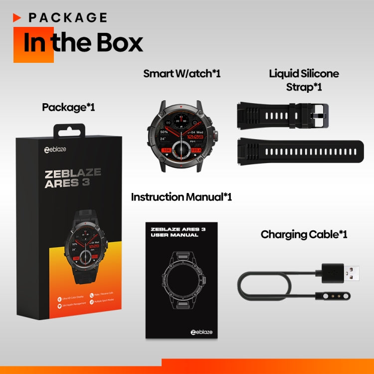 Zeblaze Ares 3 1.52 inch IPS Screen Smart Watch Supports Health Monitoring / Voice Calls(Steel Blue) - free shipping - PMC TechLife - Order now!