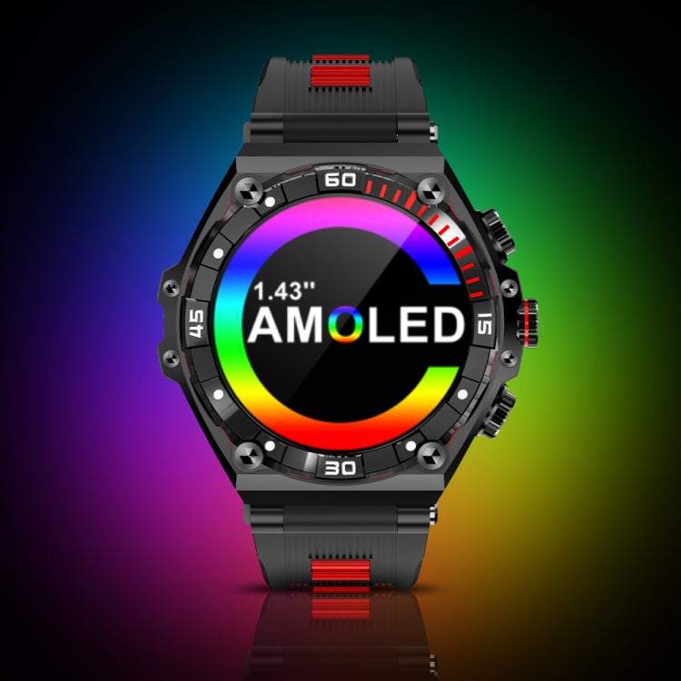 CT18 1.43 inch AMOLED Screen Smart Watch Supports Bluetooth Call/Blood Oxygen Detection(Red) -  by PMC TechLife | Online Shopping South Africa | PMC TechLife