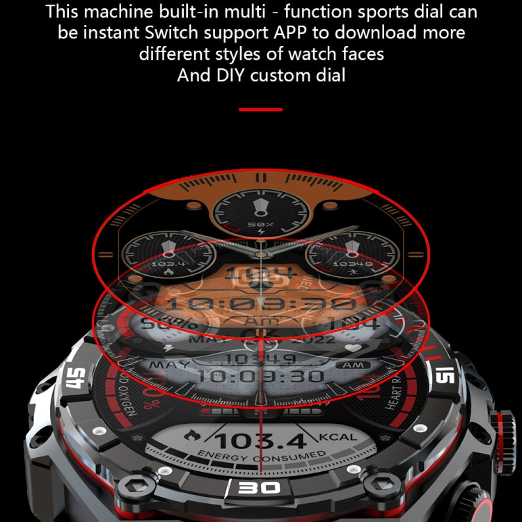 CT18 1.43 inch AMOLED Screen Smart Watch Supports Bluetooth Call/Blood Oxygen Detection(Orange)