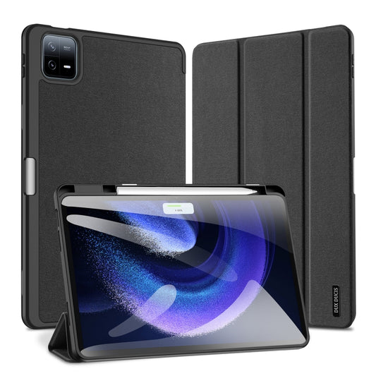 For Xiaomi Pad 6 Pro / Pad 6 DUX DUCIS Domo Series Magnetic Flip Leather Tablet Case(Black) - free shipping - PMC Jewellery - Order now!