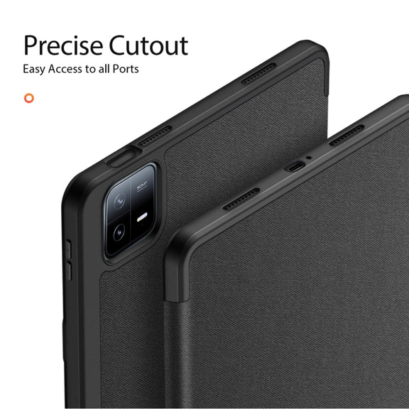 For Xiaomi Pad 6 Pro / Pad 6 DUX DUCIS Domo Series Magnetic Flip Leather Tablet Case(Black)