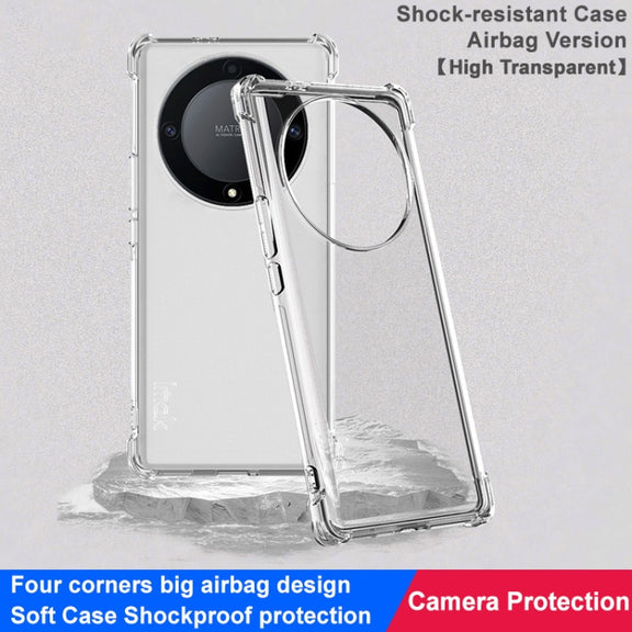 For Honor X9a 5G/Magic5 Lite 5G/X40 5G imak Shockproof Airbag TPU Phone Case(Transparent)