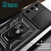 For Samsung Galaxy A24 4G Sliding Camera Cover Design TPU+PC Phone Case(Red)