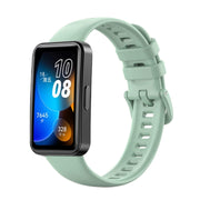For Huawei Band 8 16mm Solid Color Silicone Replacement Watch Band(Grey Green)