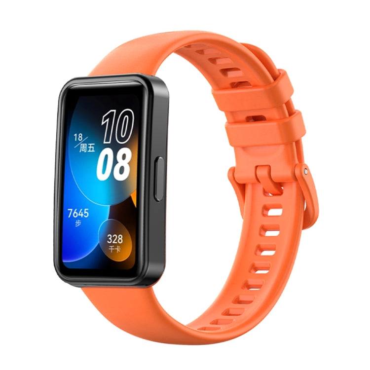 For Huawei Band 8 16mm Solid Color Silicone Replacement Watch Band(Orange) -  by PMC TechLife | Online Shopping South Africa | PMC TechLife