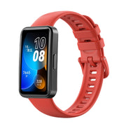 For Huawei Band 8 16mm Solid Color Silicone Replacement Watch Band(Red)