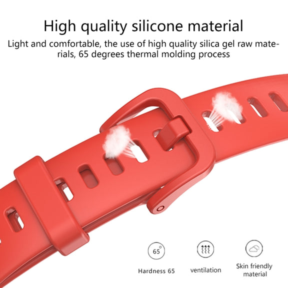 For Huawei Band 8 16mm Solid Color Silicone Replacement Watch Band(Sky Blue)