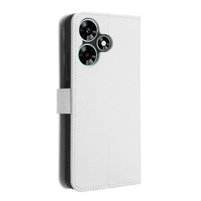 For Infinix Hot 30 4G X6831 Diamond Texture Leather Phone Case(White) - free shipping - PMC Jewellery - Order now!