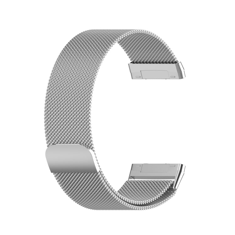 For Fitbit Versa 4 Milanese Magnetic Metal Weave Watchband, Small Size(Silver) - Watch Bands by PMC TechLife | Online Shopping South Africa | PMC TechLife