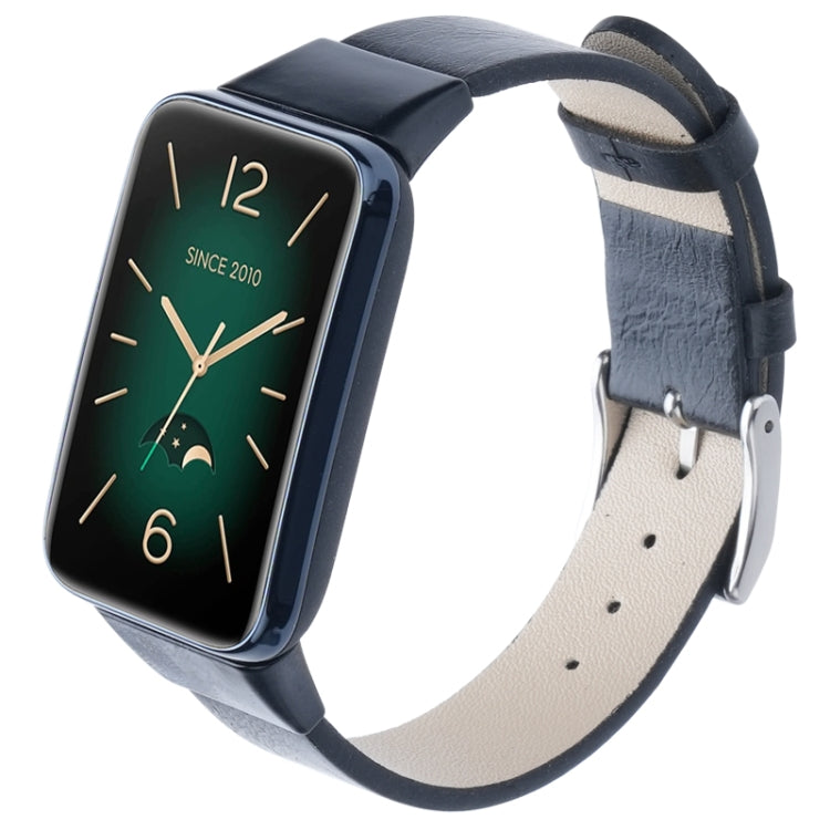 For Xiaomi Mi Band 7 Pro Leather Texture Replacement Watch Band(Black) - Watch Bands by PMC TechLife | Online Shopping South Africa | PMC TechLife