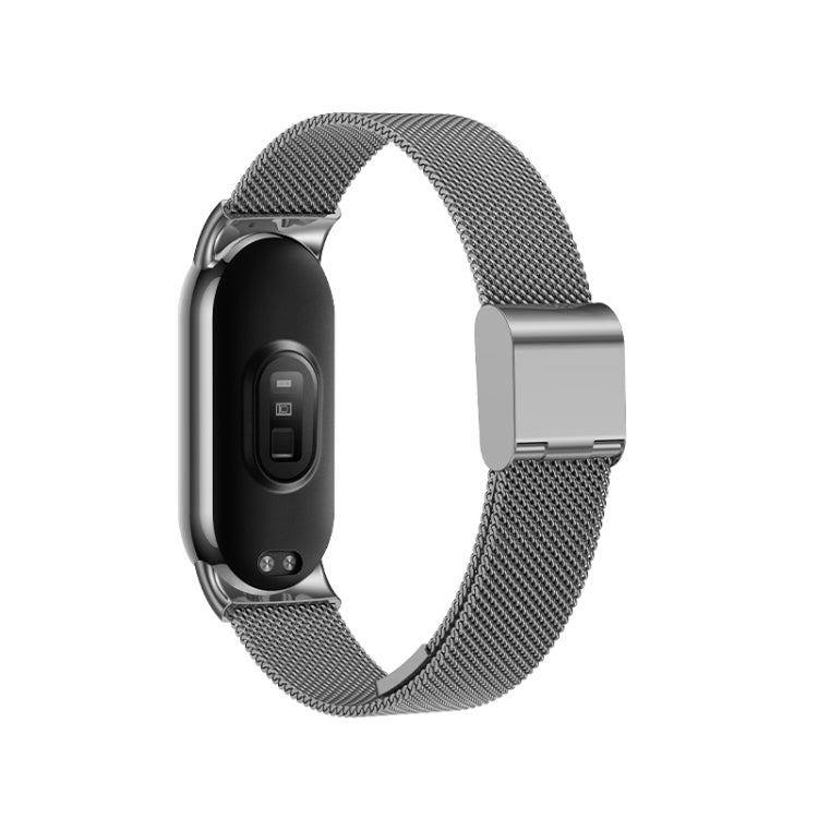 For Xiaomi Mi Band 8 Milanese Buckle Metal Watch Band(Grey) - Watch Bands by PMC TechLife | Online Shopping South Africa | PMC TechLife