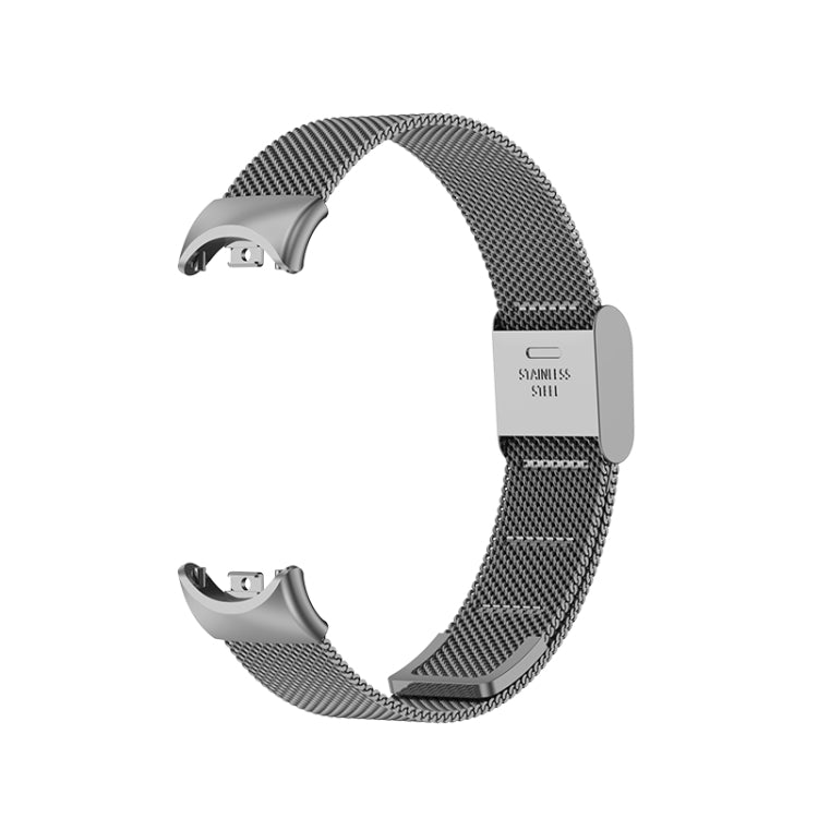 For Xiaomi Mi Band 8 Milanese Buckle Metal Watch Band(Grey) - Watch Bands by PMC TechLife | Online Shopping South Africa | PMC TechLife