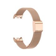 For Xiaomi Mi Band 8 Milanese Buckle Metal Watch Band(Rose Gold)