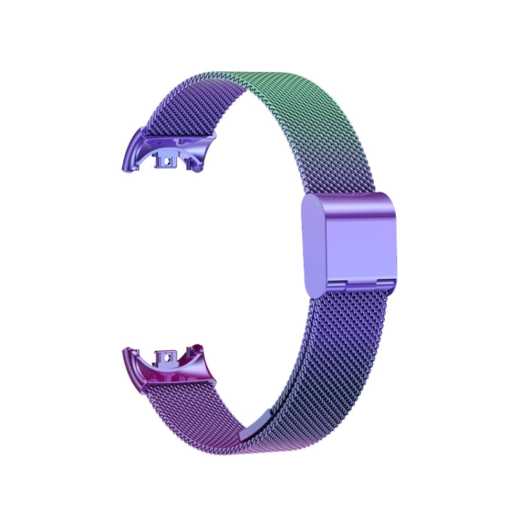 For Xiaomi Mi Band 8 Milanese Buckle Metal Watch Band(Colorful)