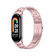 For Xiaomi Mi Band 8 Milanese Three-bead Metal Watch Band(Rose Pink) -  by PMC TechLife | Online Shopping South Africa | PMC TechLife