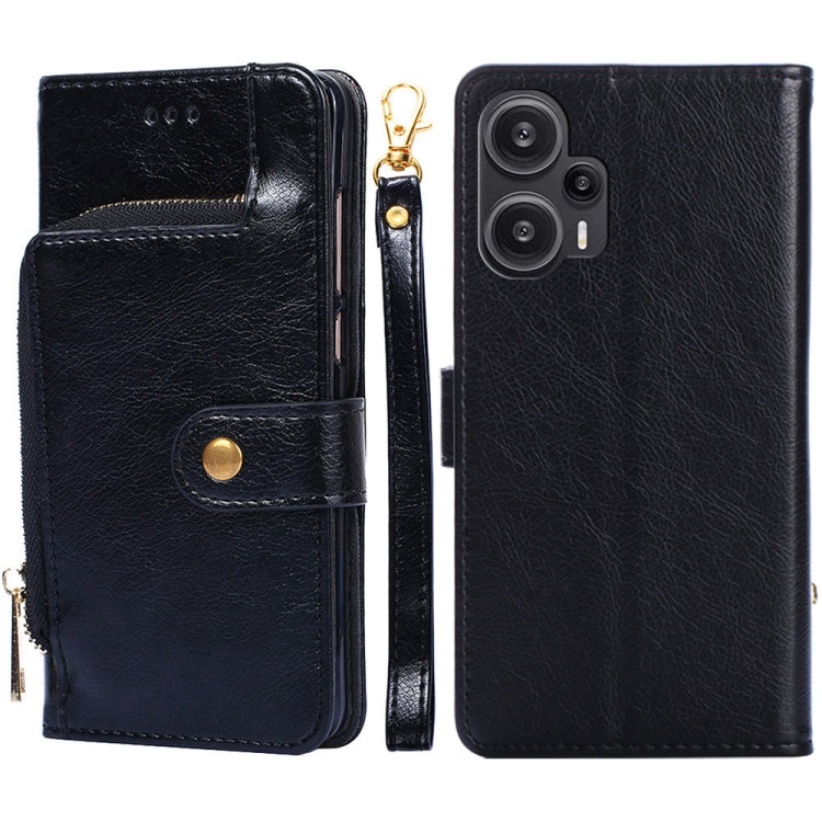 For Xiaomi Redmi Note 12 Turbo Zipper Bag Leather Phone Case(Black) - free shipping - PMC TechLife - Order now!