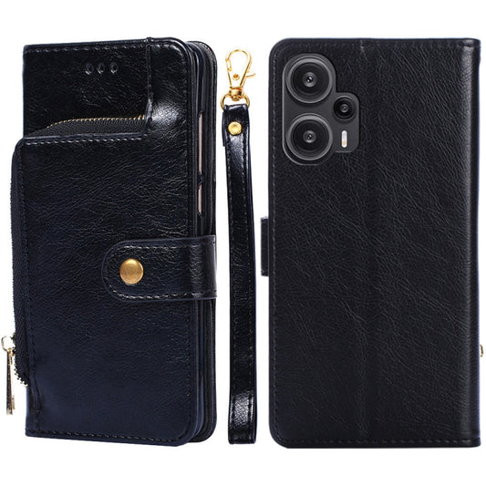 For Xiaomi Redmi Note 12 Turbo Zipper Bag Leather Phone Case(Black) - free shipping - PMC Jewellery - Order now!