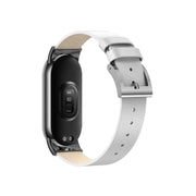 For Xiaomi Mi Band 8 Leather Replacement Watch Band(White)