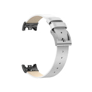 For Xiaomi Mi Band 8 Leather Replacement Watch Band(White)