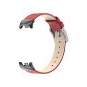 For Xiaomi Mi Band 8 Leather Replacement Watch Band(Red)