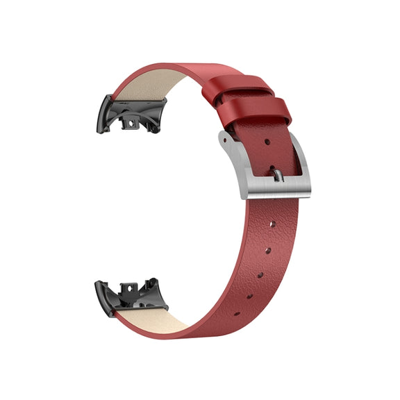 For Xiaomi Mi Band 8 Leather Replacement Watch Band(Red)