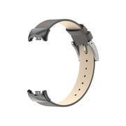 For Xiaomi Mi Band 8 Leather Replacement Watch Band(Grey)