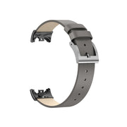 For Xiaomi Mi Band 8 Leather Replacement Watch Band(Grey)