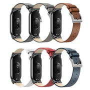 For Xiaomi Mi Band 8 Leather Replacement Watch Band(Red)