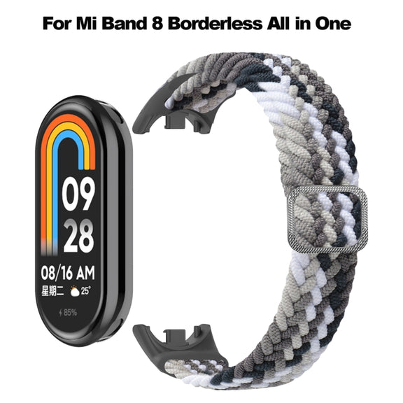 For Xiaomi Mi Band 8 Adjustable Nylon Braided Elasticity Watch Band(Red)