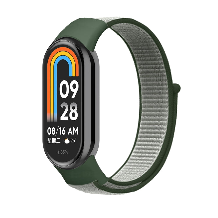 For Xiaomi Mi Band 8 Loop Nylon Replacement Watch Band(Dark Olive) -  by PMC TechLife | Online Shopping South Africa | PMC TechLife