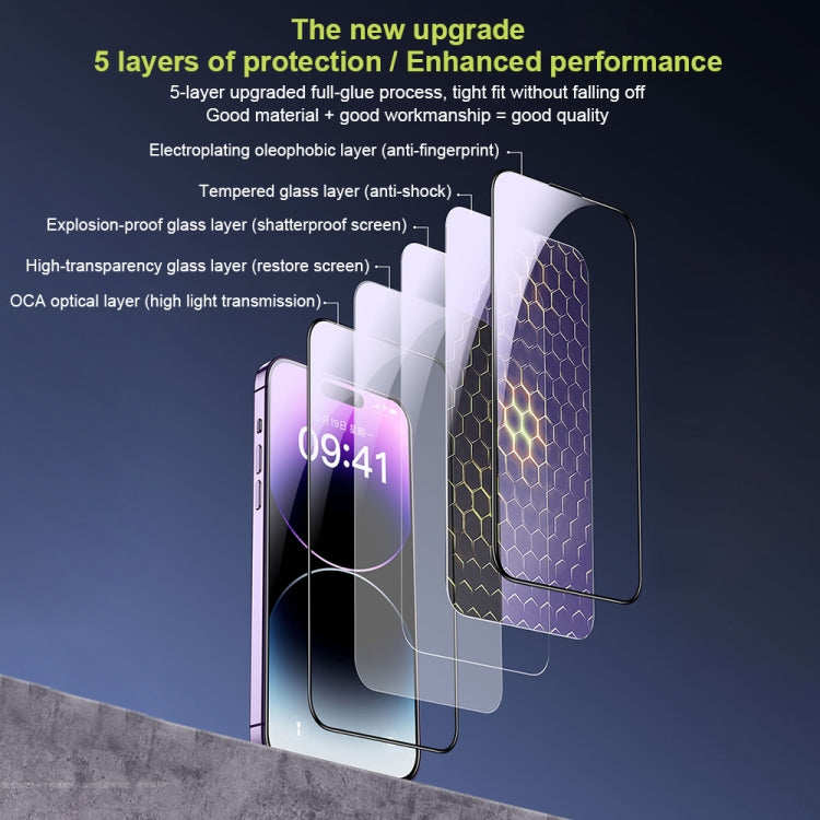 For iPhone 13 WK WTP-066 King Kong Vacha 9D Curved HD Tempered Glass Film(Black) - iPhone 13 Tempered Glass by WK | Online Shopping South Africa | PMC TechLife | Buy Now Pay Later Mobicred