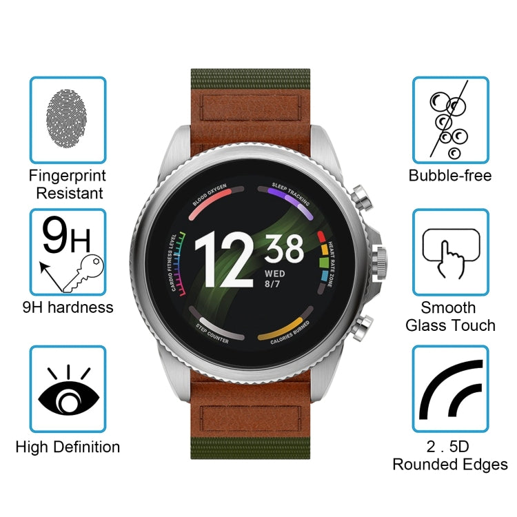 For Fossil Gen 6 42mm 10pcs 0.26mm 2.5D 9H Tempered Glass Film Watch Screen Protector - Screen Protector by PMC TechLife | Online Shopping South Africa | PMC TechLife