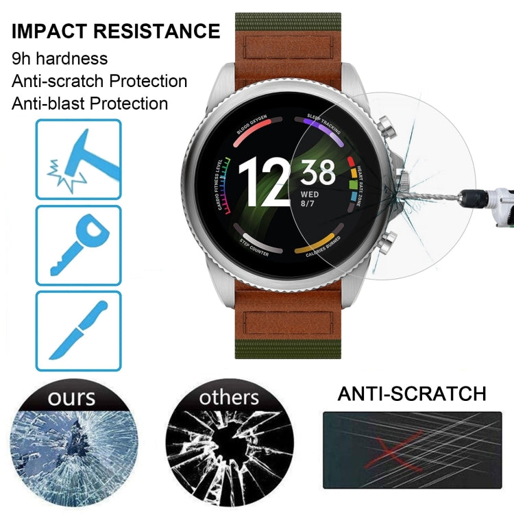 For Fossil Gen 6 42mm 10pcs 0.26mm 2.5D 9H Tempered Glass Film Watch Screen Protector - Screen Protector by PMC TechLife | Online Shopping South Africa | PMC TechLife