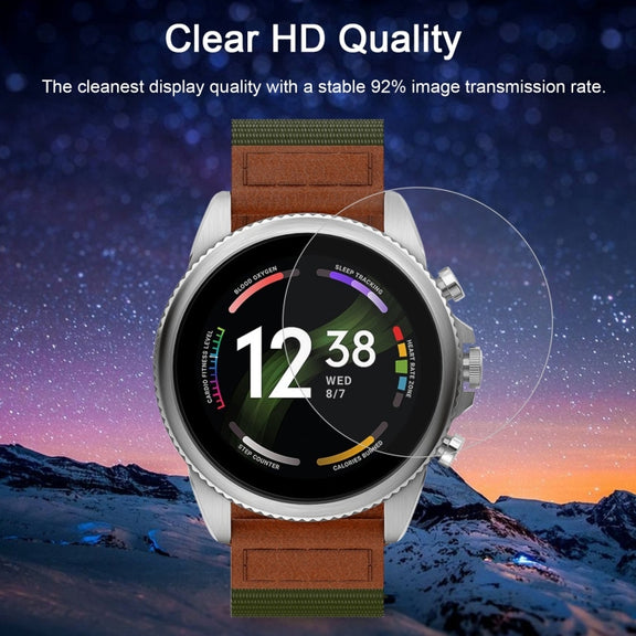 For Fossil Gen 6 42mm 10pcs 0.26mm 2.5D 9H Tempered Glass Film Watch Screen Protector