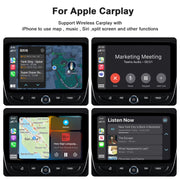 THT-020-2 USB + USB-C / Type-C Wired to Wireless Carplay Adapter for iPhone(Black)