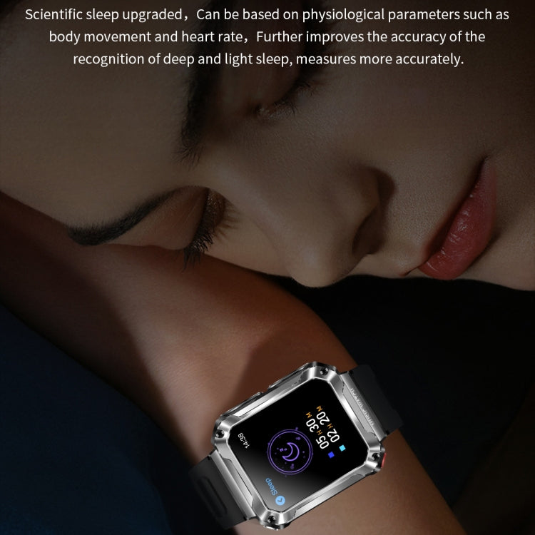 OVISEN T93 1.96 inch IPS Screen 2 in 1 Bluetooth Headset Smart Watch, Supports Blood Oxygen Monitoring/Bluetooth Music(Black)