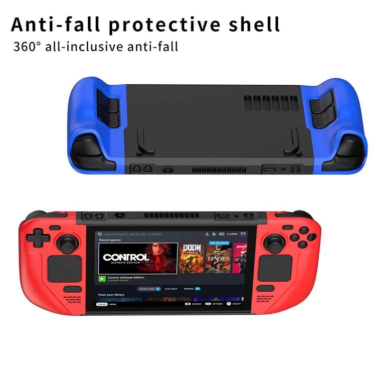 GKK For Steam Deck Color Contrast Anti-fall Game Console Case(Black)
