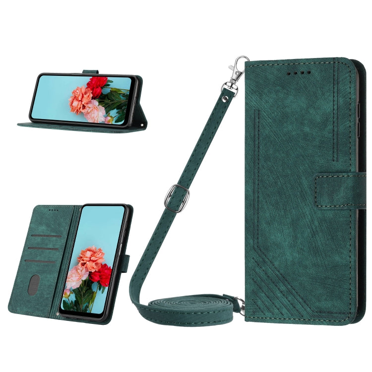For OnePlus Nord CE 3/Nord CE 3 Lite/Nord N30 Skin Feel Stripe Pattern Leather Phone Case with Lanyard(Green) - free shipping - PMC TechLife - Order now!
