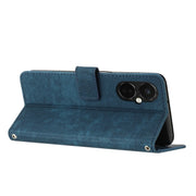 For OnePlus Nord CE 3/Nord CE 3 Lite/Nord N30 Skin Feel Stripe Pattern Leather Phone Case with Lanyard(Blue)